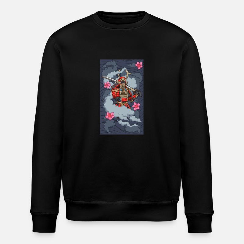 Samurai in Rauch - Stanley/Stella Unisex Bio-Sweatshirt ROLLER - Schwarz