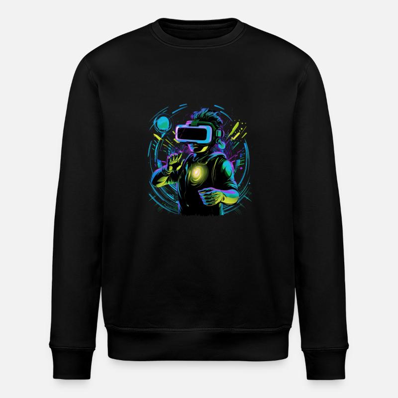 Cybernetic VR Adventure: Immersive Experience - Stanley/Stella ROLLER Unisex Organic Sweatshirt - black