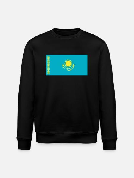 Kasachstan Flagge / Drapeau Kasachstan - Stanley/Stella Unisex Bio-Sweatshirt ROLLER - Schwarz