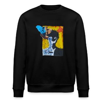 Luis art - Stanley/Stella Unisex Bio-Sweatshirt ROLLER - Schwarz - Vorne - Nik (191cm)