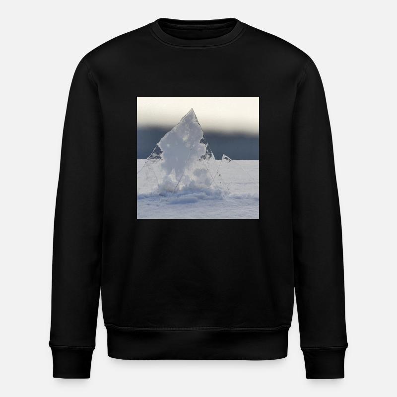 Mountain on Ice - Stanley/Stella ROLLER Unisex Organic Sweatshirt - black