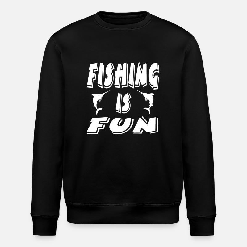 Angeln - Stanley/Stella Unisex Bio-Sweatshirt ROLLER - Schwarz