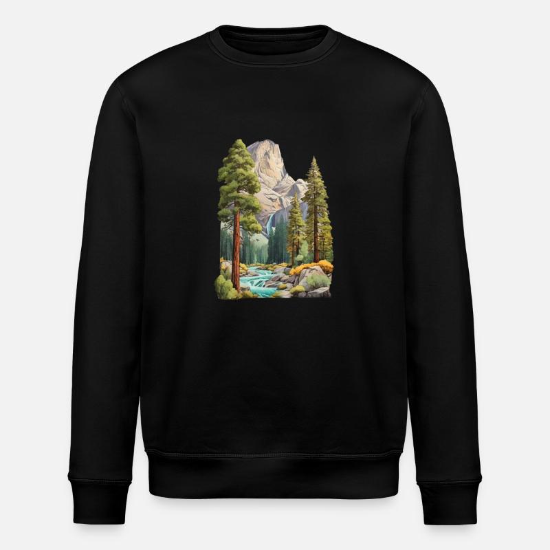 Wunder schöne Berglandschaft - Stanley/Stella Unisex Bio-Sweatshirt ROLLER - Schwarz