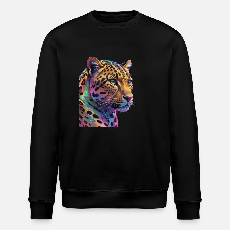Leopard - Stanley/Stella Unisex Bio-Sweatshirt ROLLER - Schwarz