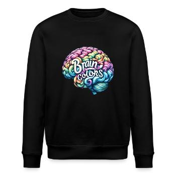 Kreatives Farbgeflecht - Stanley/Stella Unisex Bio-Sweatshirt ROLLER - Schwarz - Vorne - Nik (191cm)