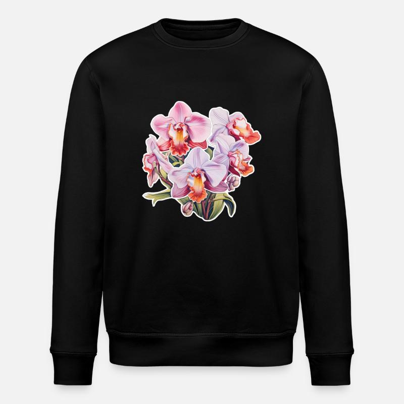 Orchidee - Stanley/Stella Unisex Bio-Sweatshirt ROLLER - Schwarz