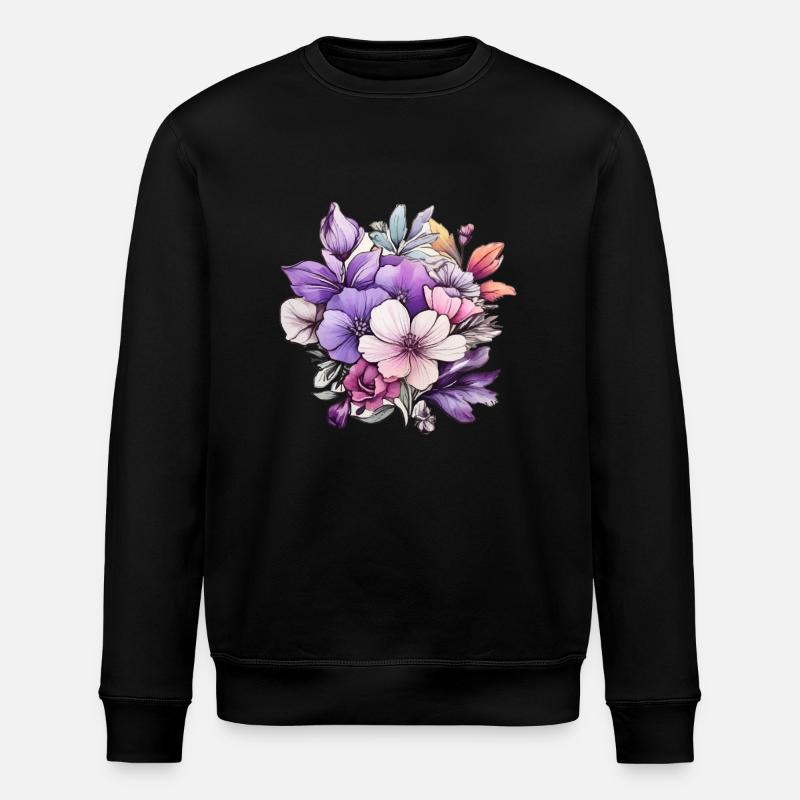 Fleur - Sweat bio ROLLER Stanley/Stella Unisexe - noir