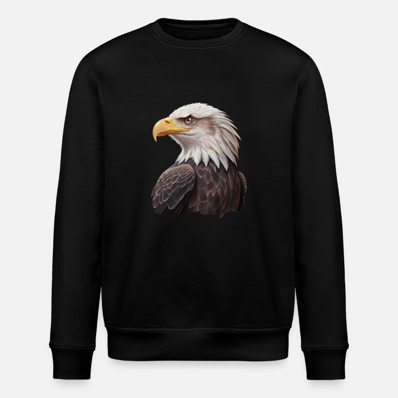 Schöner Weißkopfseeadler - Stanley/Stella Unisex Bio-Sweatshirt ROLLER - Schwarz