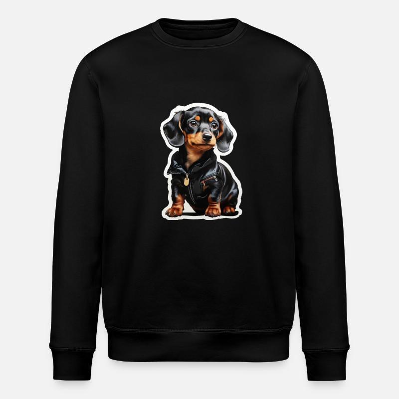 Dackel - Stanley/Stella Unisex Bio-Sweatshirt ROLLER - Schwarz