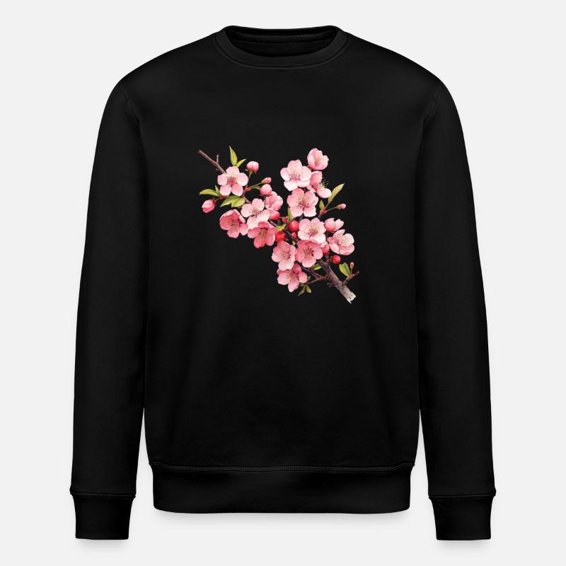 Fleur de cerisier - Sweat bio ROLLER Stanley/Stella Unisexe - noir