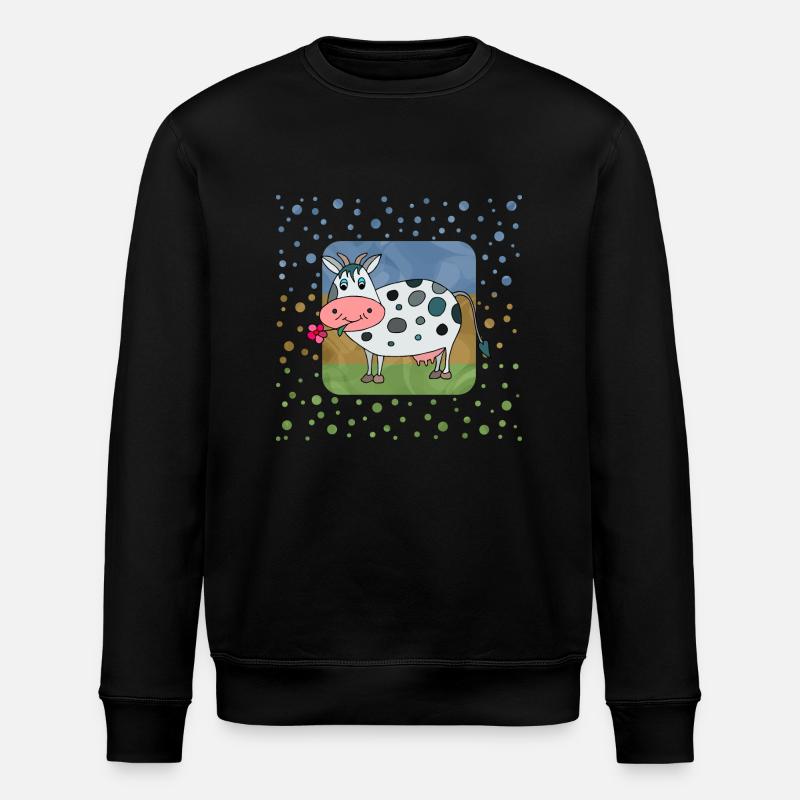 Cow - Stanley/Stella ROLLER Unisex Organic Sweatshirt - black