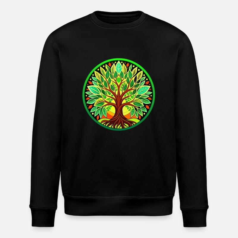 Baum des Lebens - Stanley/Stella Unisex Bio-Sweatshirt ROLLER - Schwarz