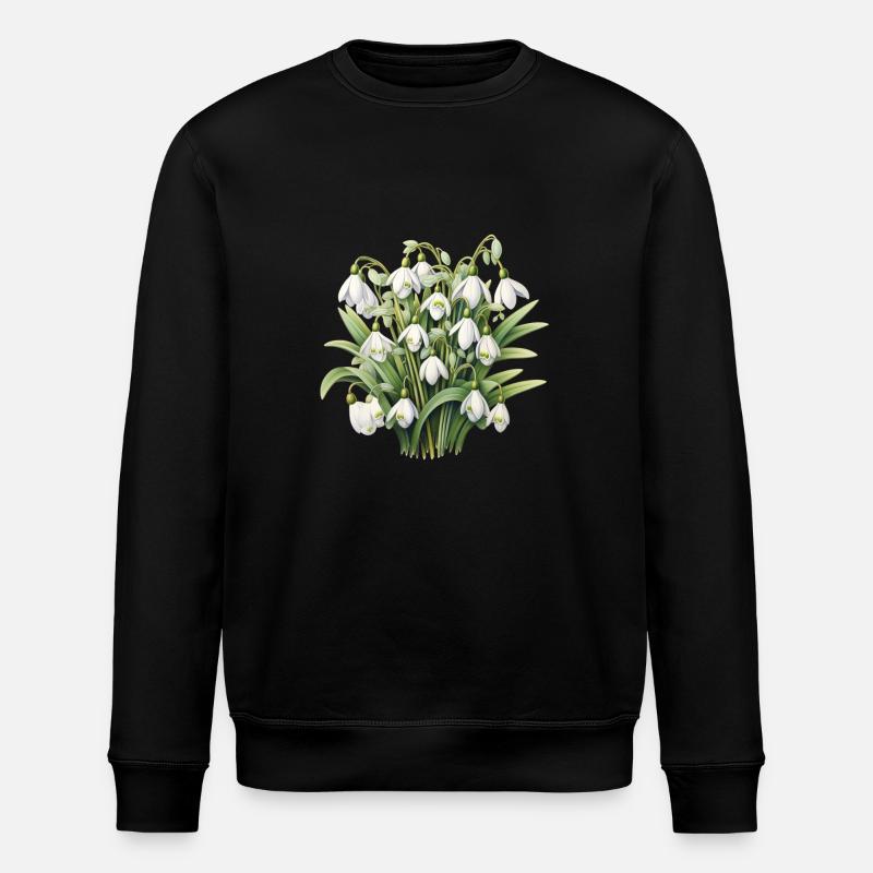 Snowdrop Bouquet - Stanley/Stella ROLLER Unisex Organic Sweatshirt - black