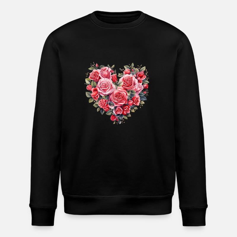 Coeur de rose - Sweat bio ROLLER Stanley/Stella Unisexe - noir