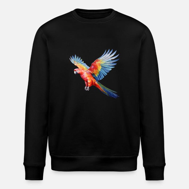 Fliegender Papagei - Stanley/Stella Unisex Bio-Sweatshirt ROLLER - Schwarz