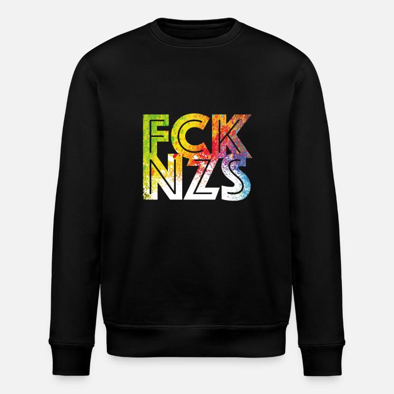 FCK NZS - Stanley/Stella Unisex Bio-Sweatshirt ROLLER - Schwarz