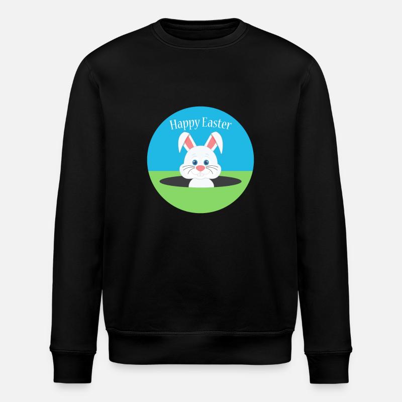 Happy Easter Bunny - Stanley/Stella ROLLER Unisex Organic Sweatshirt - black