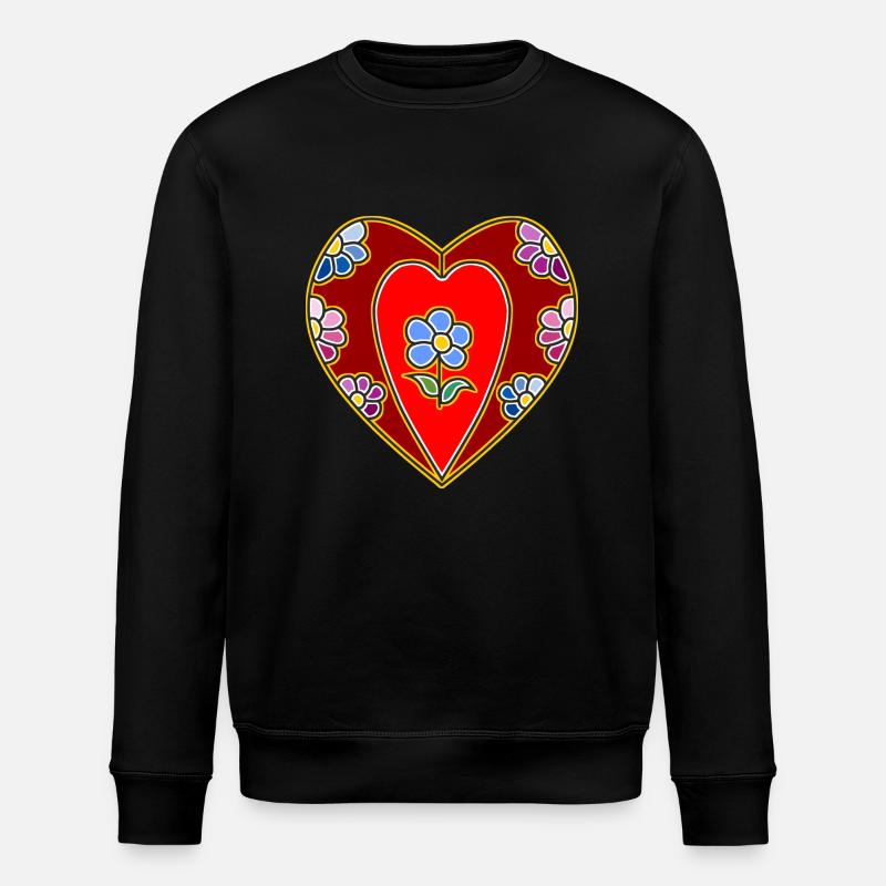 Cœur - Sweat bio ROLLER Stanley/Stella Unisexe - noir