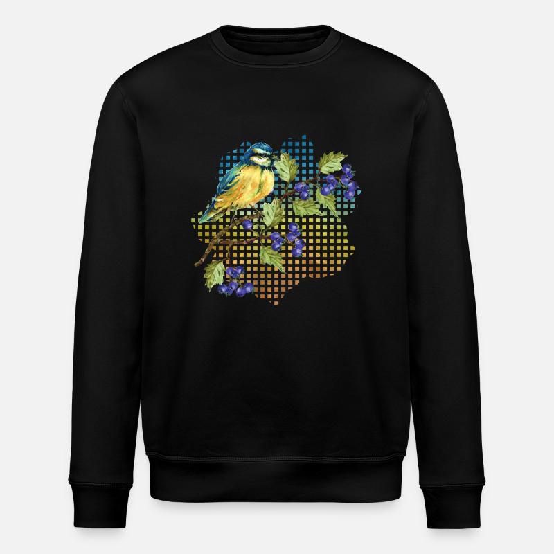 Bunter Vogel - Stanley/Stella Unisex Bio-Sweatshirt ROLLER - Schwarz