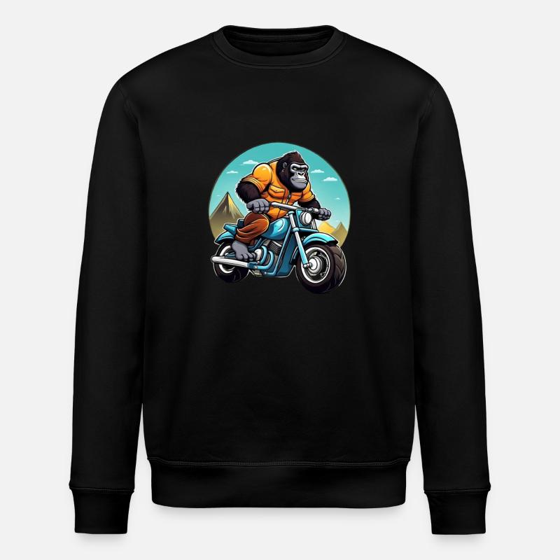 Gorilla-Biker - Stanley/Stella Unisex Bio-Sweatshirt ROLLER - Schwarz