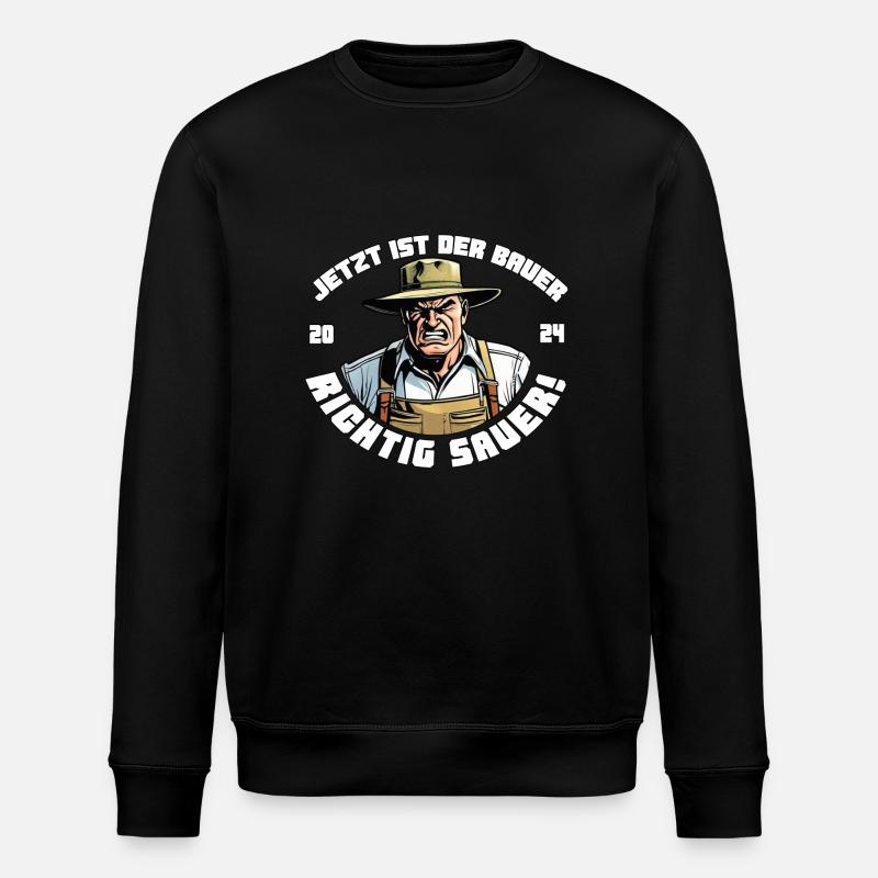 Bauernprotest - Stanley/Stella Unisex Bio-Sweatshirt ROLLER - Schwarz