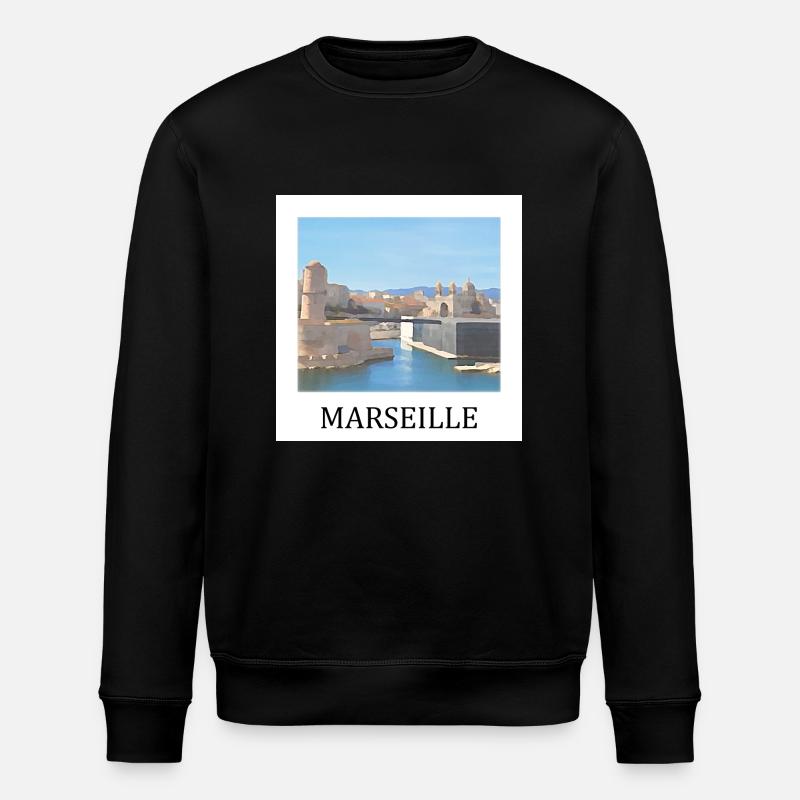 Marseille - Sweat bio ROLLER Stanley/Stella Unisexe - noir