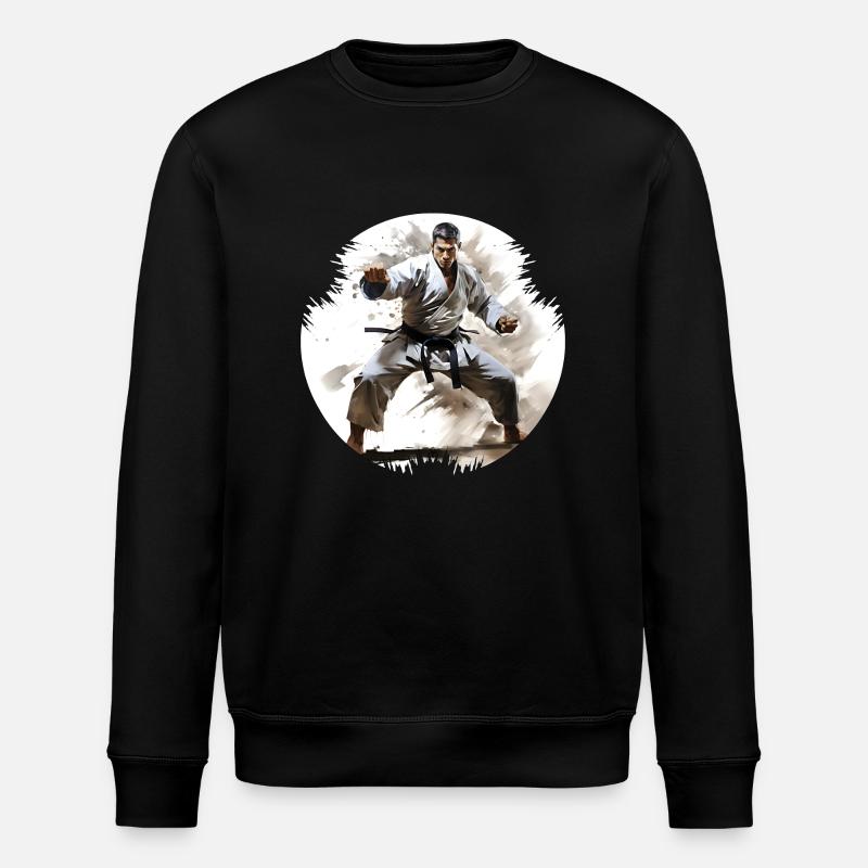 Karate can improve concentration - Stanley/Stella ROLLER Unisex Organic Sweatshirt - black