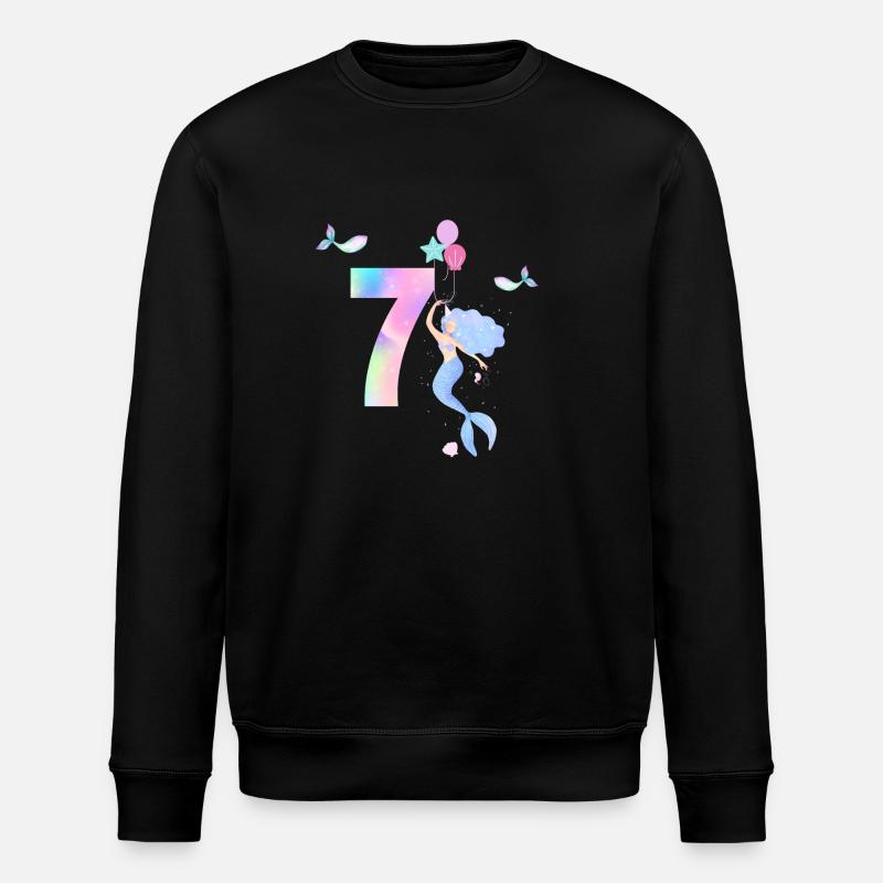 7e anniversaire sirène - Sweat bio ROLLER Stanley/Stella Unisexe - noir