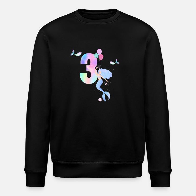 3rd Anniversary Mermaid - Stanley/Stella ROLLER Unisex Organic Sweatshirt - black