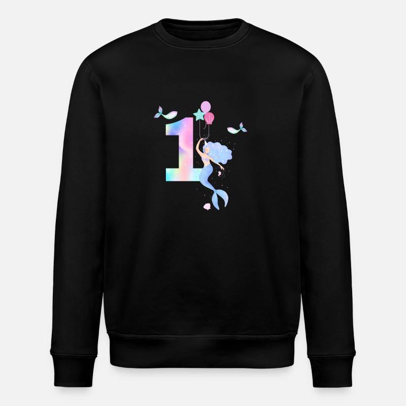 1st Anniversary Mermaid - Stanley/Stella ROLLER Unisex Organic Sweatshirt - black