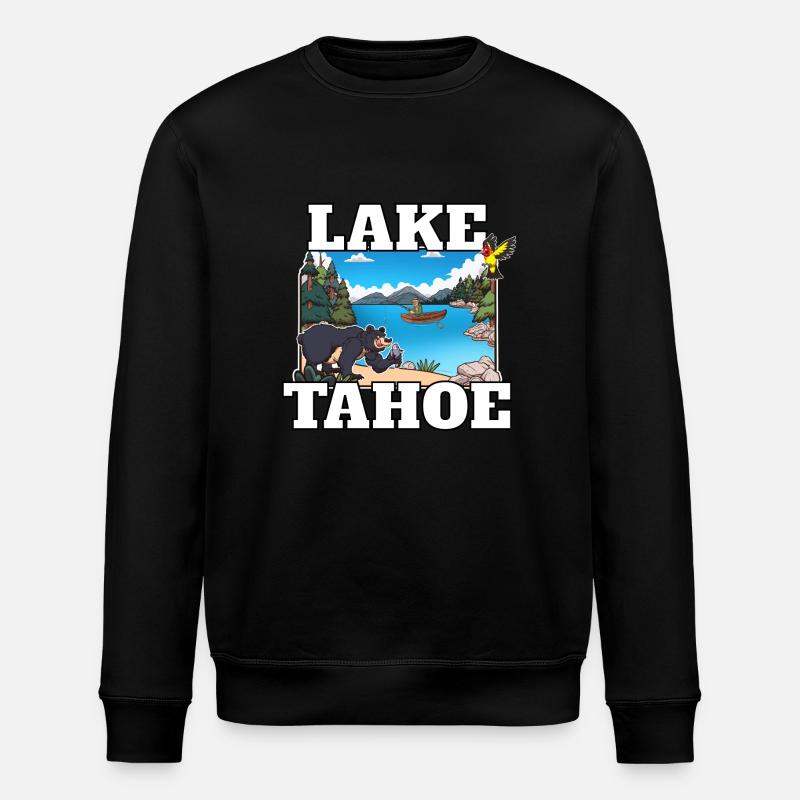 Lake Tahoe Nevada Outdoors - Stanley/Stella ROLLER Unisex Organic Sweatshirt - black