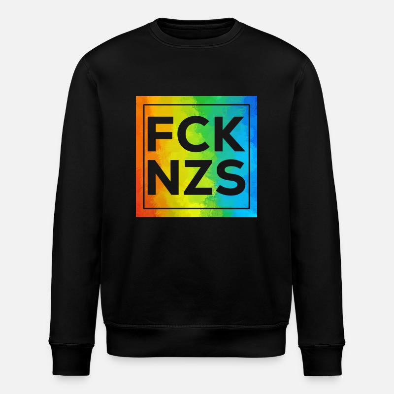 FCK NZS Cutout mit Rahmen - Stanley/Stella Unisex Bio-Sweatshirt ROLLER - Schwarz