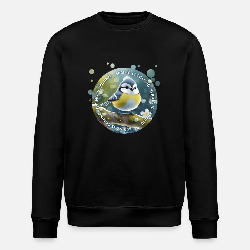 Spring is Comng - Stanley/Stella ROLLER Unisex Organic Sweatshirt - black