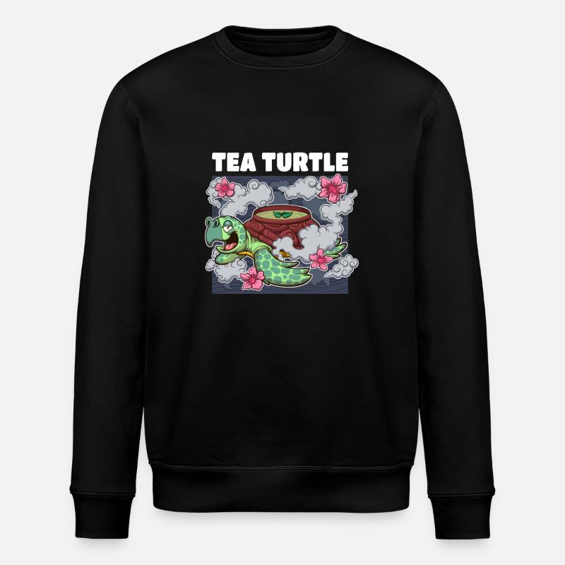 Tea Turtle - Stanley/Stella ROLLER Unisex Organic Sweatshirt - black
