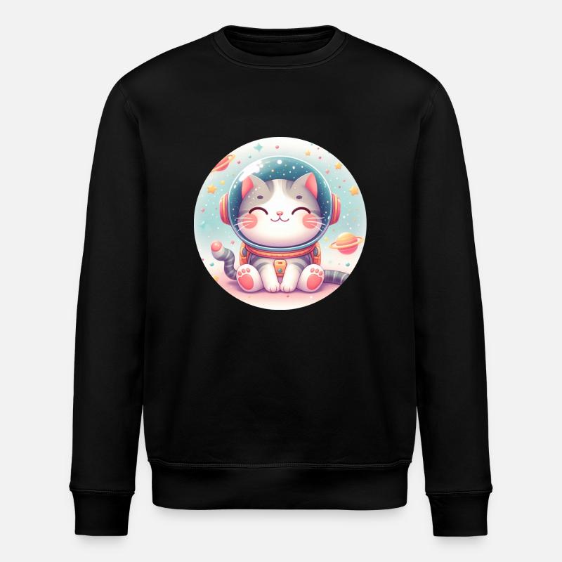 Espace, Chat, Astronaute - Sweat bio ROLLER Stanley/Stella Unisexe - noir