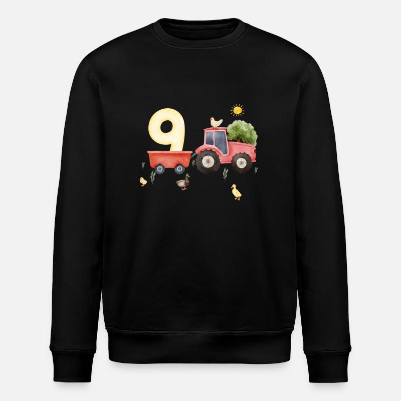 9th Anniversary Farm Agriculture - Stanley/Stella ROLLER Unisex Organic Sweatshirt - black