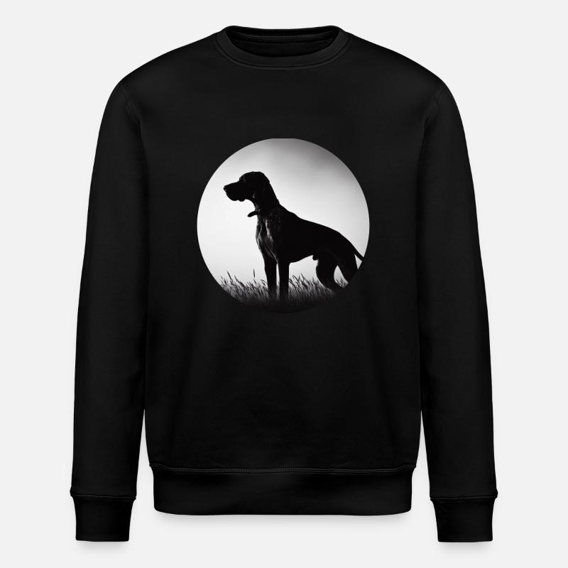 German shorthaired pointer - Stanley/Stella ROLLER Unisex Organic Sweatshirt - black