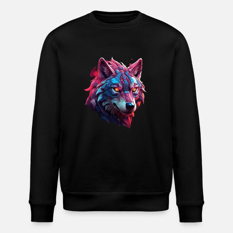 Wolf - Stanley/Stella ROLLER Unisex Organic Sweatshirt - black