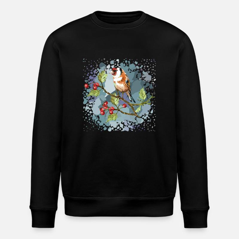 Bunter Vogel - Stanley/Stella Unisex Bio-Sweatshirt ROLLER - Schwarz