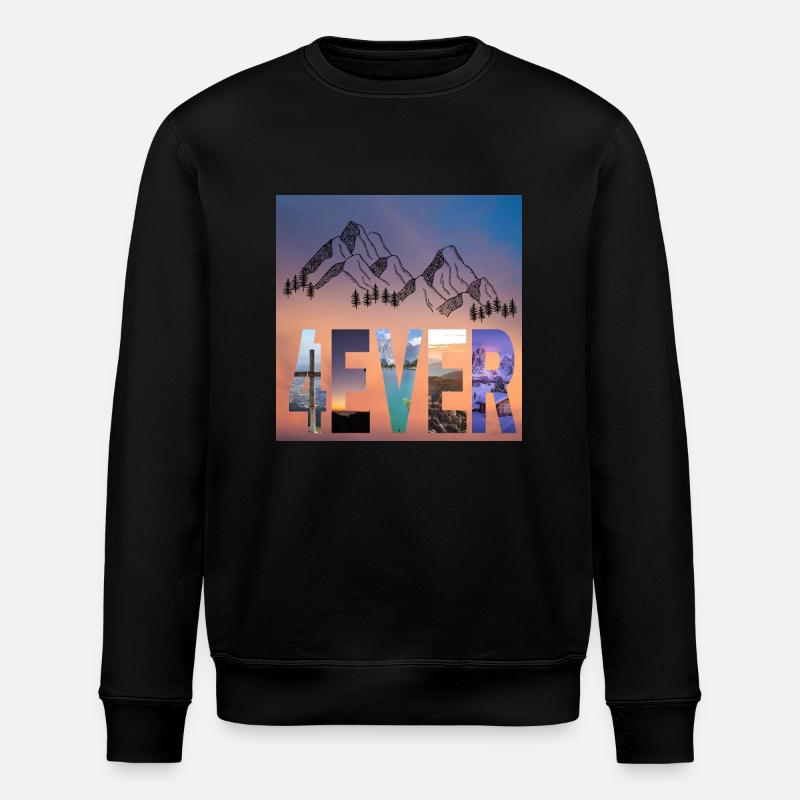 Mountains4ever - Stanley/Stella ROLLER Unisex Organic Sweatshirt - black