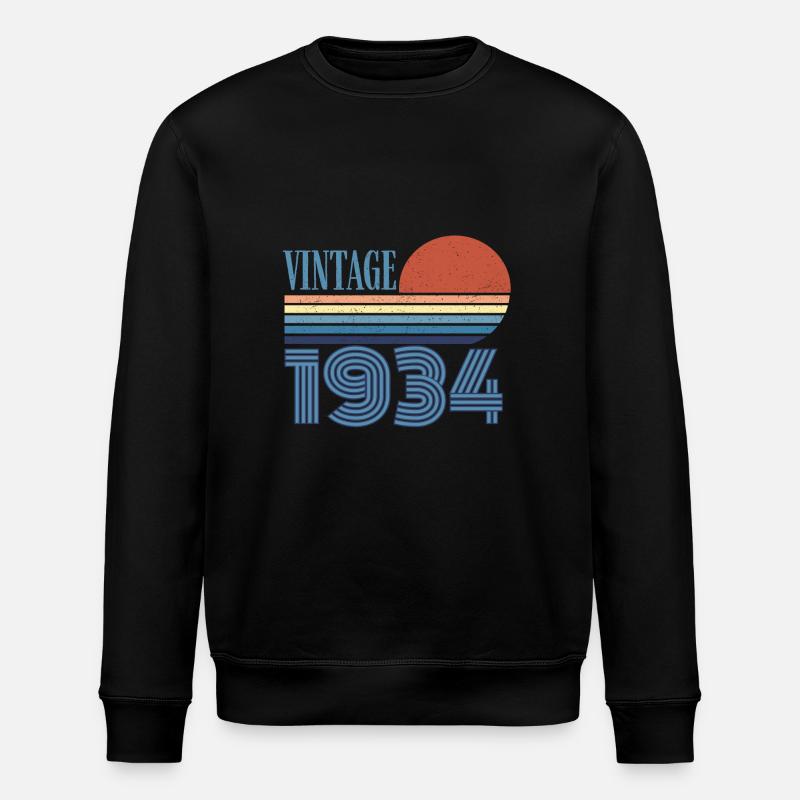 Jahrgang 1934 - Stanley/Stella Unisex Bio-Sweatshirt ROLLER - Schwarz
