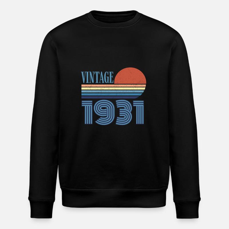 Jahrgang 1931 - Stanley/Stella Unisex Bio-Sweatshirt ROLLER - Schwarz