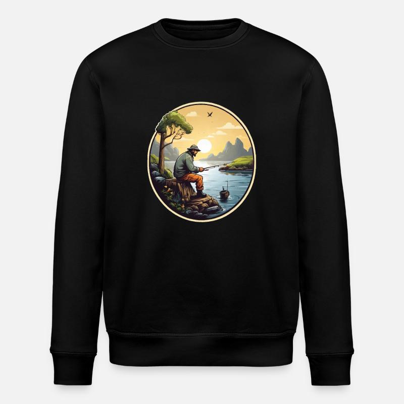 Pêcheur à la ligne - Sweat bio ROLLER Stanley/Stella Unisexe - noir