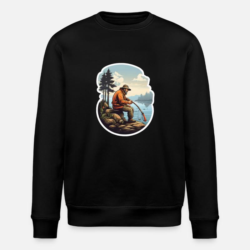 Pêcheur à la ligne - Sweat bio ROLLER Stanley/Stella Unisexe - noir