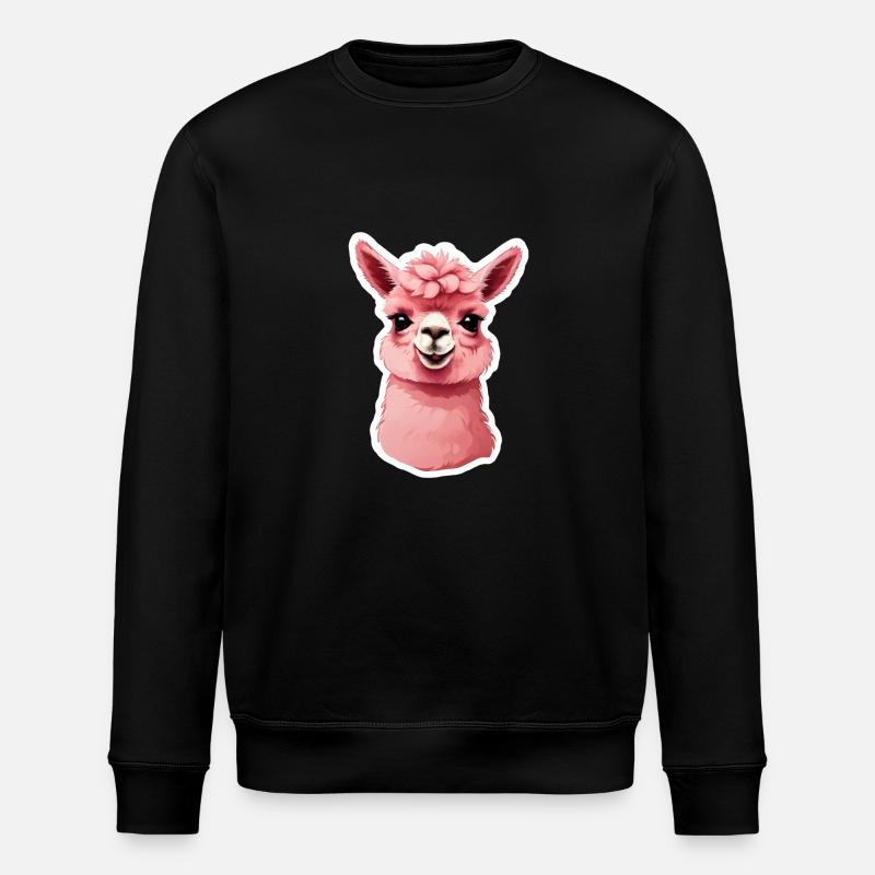Lama lustieg freundlich - Stanley/Stella Unisex Bio-Sweatshirt ROLLER - Schwarz
