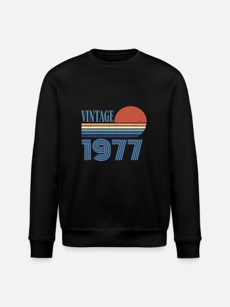 Jahrgang 1977 - Stanley/Stella Unisex Bio-Sweatshirt ROLLER - Schwarz