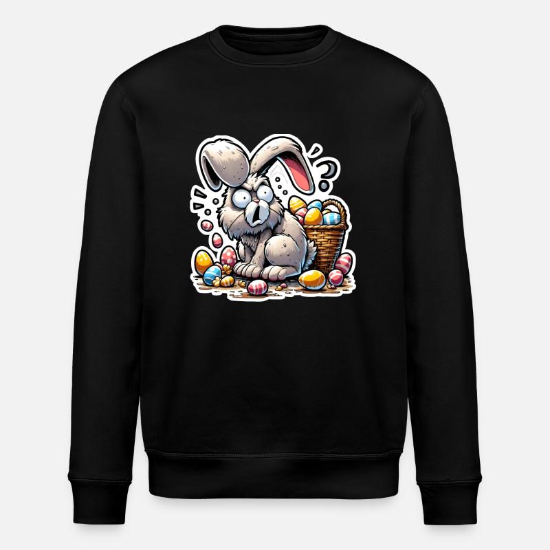 Lapin de Pâques stressé - Sweat bio ROLLER Stanley/Stella Unisexe - noir
