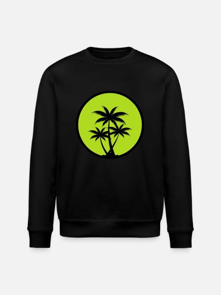 Palm trees - Stanley/Stella ROLLER Unisex Organic Sweatshirt - black