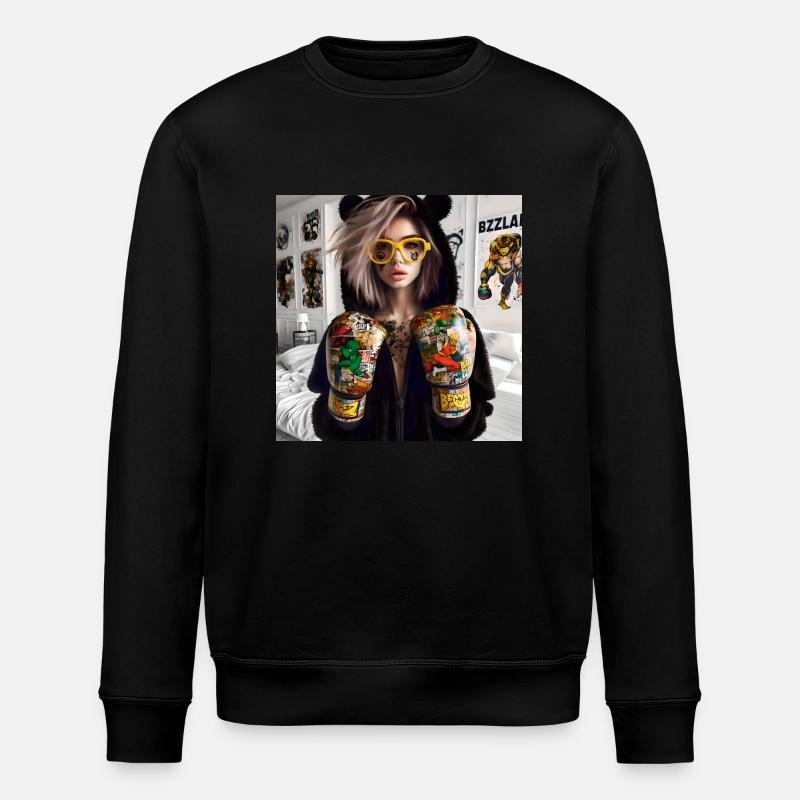 Cosplayer Boxing Pop 5 - Stanley/Stella Unisex Bio-Sweatshirt ROLLER - Schwarz
