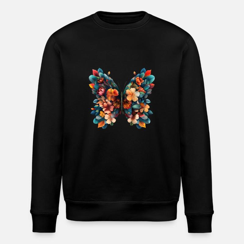 Bonheur de la fleur - Sweat bio ROLLER Stanley/Stella Unisexe - noir